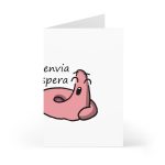 Tarjetas de felicitacion (7 uds.) - Camiseta «Qui pets envia»