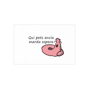 Tarjetas de visita (100 uds.) - Camiseta «Qui pets envia»
