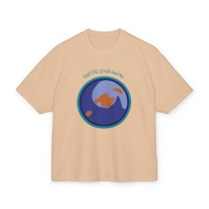 Camiseta box ultra gruesa - Beis - Camiseta «Estic pel món redó»