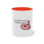 Taza bicolor - Rojo - Camiseta «Qui pets envia» Taza bicolor - Rojo - Camiseta «Qui pets envia»