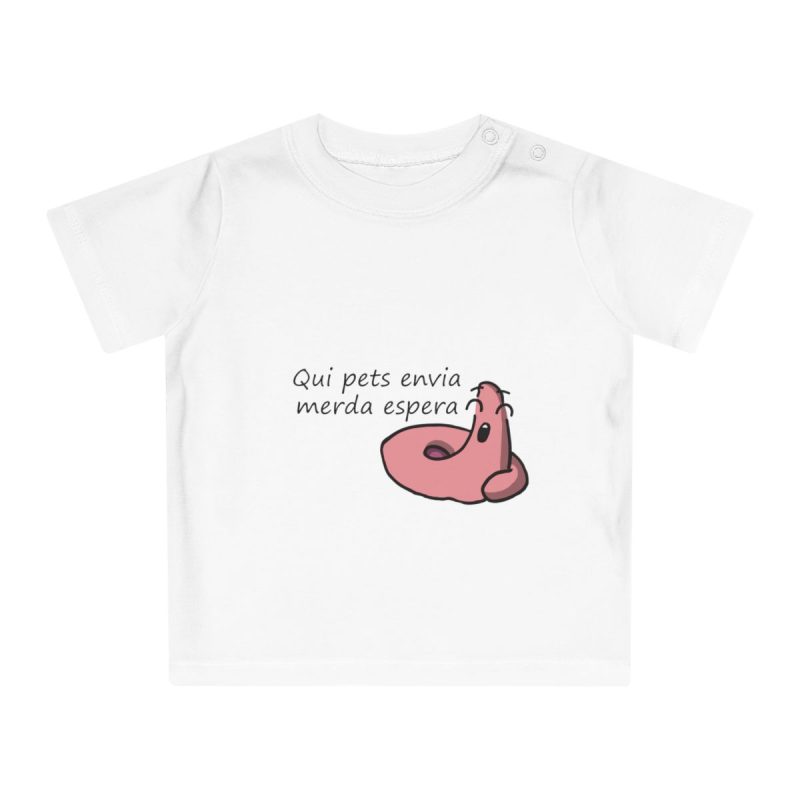 Camiseta de bebe - Blanco - Camiseta «Qui pets envia»