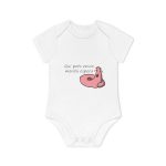 Body bebe manga corta organico - Blanco - Camiseta «Qui pets envia»