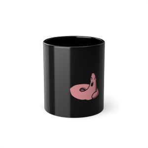 Taza negra 325 ml - Negro - Camiseta «Qui pets envia»