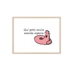 Poster con marco de madera - Marco de madera natural - Camiseta «Qui pets envia» Poster con marco de madera - Marco de madera natural - Camiseta «Qui pets envia»