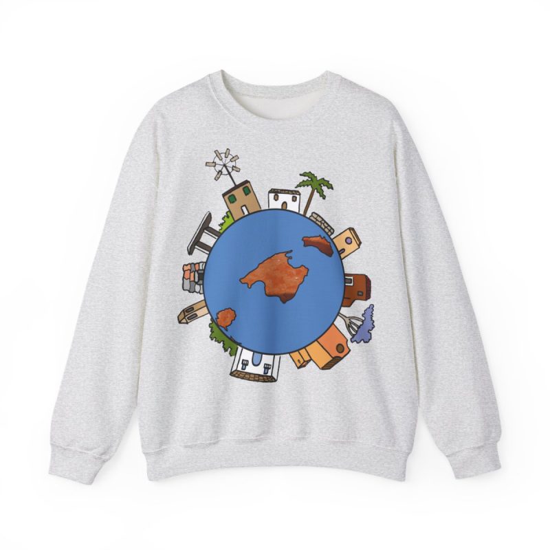 Sudadera cuello redondo - Gris ceniza - Camiseta «Cada casa és un món» Sudadera cuello redondo - Gris ceniza - Camiseta «Cada casa és un món»