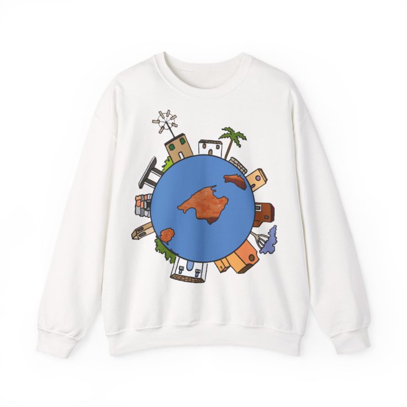 Sudadera cuello redondo - Blanco - Camiseta «Cada casa és un món»