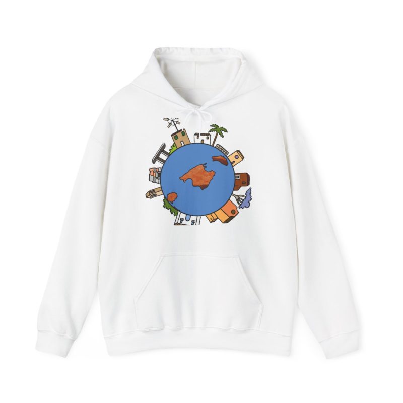Sudadera con capucha - Blanco - Camiseta «Cada casa és un món»