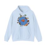 Sudadera con capucha - Azul claro - Camiseta «Cada casa és un món»
