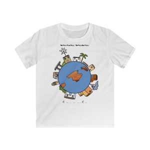 Camiseta infantil Softstyle - Blanco - Camiseta «Cada casa és un món»