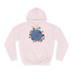 Sudadera universitaria - Rosa bebe - Camiseta «Cada casa és un món»