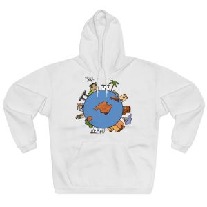 Sudadera con capucha cerrada - Blanco - Camiseta «Cada casa és un món»