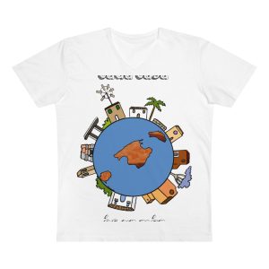 Camiseta hombre cuello de pico Presenter - Blanco - Camiseta «Cada casa és un món»