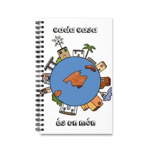 Cuaderno de espiral - Camiseta «Cada casa és un món»