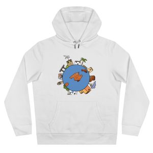 Sudadera con capucha King - Blanco - Camiseta «Cada casa és un món»