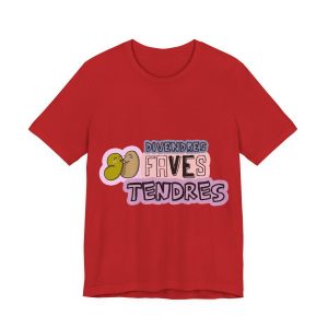 Camiseta jersey manga corta - Rojo - Camiseta «Divendres, faves tendres»