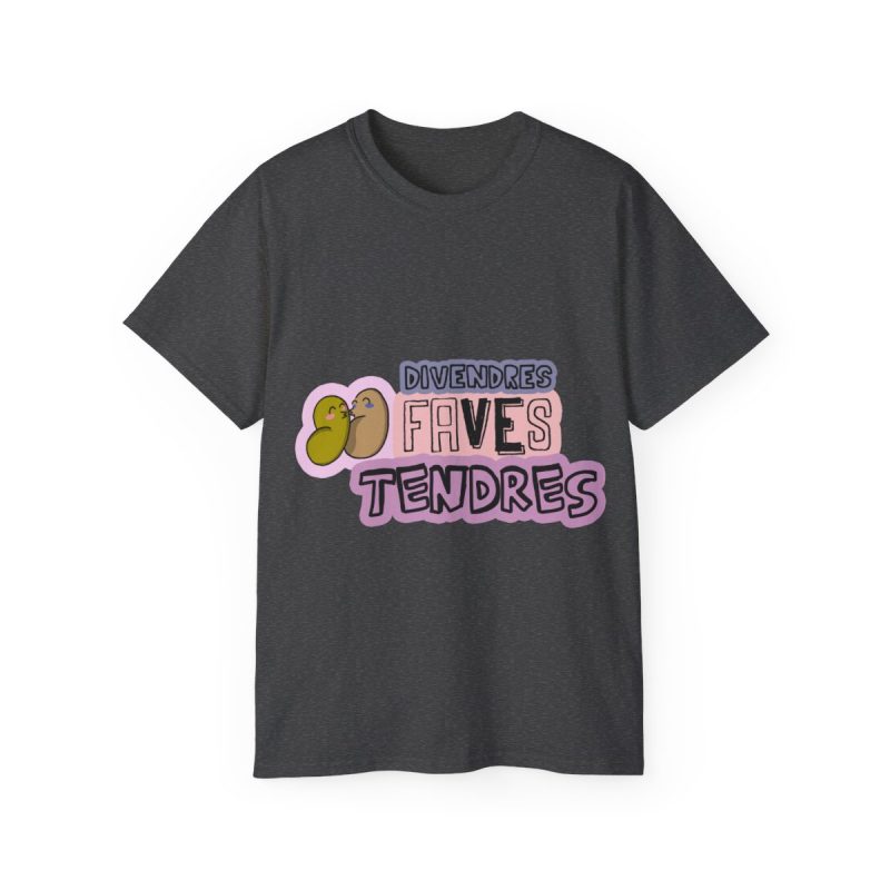 Camiseta ultra algodon - Gris oscuro jaspeado - Camiseta «Divendres, faves tendres»