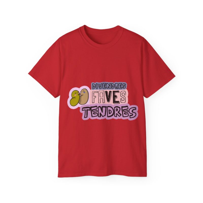 Camiseta ultra algodon - Rojo - Camiseta «Divendres, faves tendres»