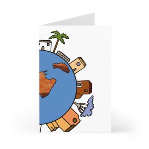 Tarjetas de felicitacion (7 uds.) - Camiseta «Cada casa és un món»