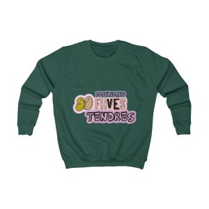 Sudadera infantil - Verde botella - Camiseta «Divendres, faves tendres»