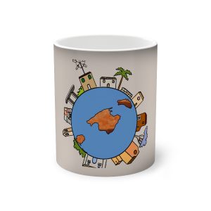Taza magica que cambia de color - Negro - Camiseta «Cada casa és un món»