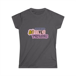 Camiseta mujer Softstyle - Gris marengo - Camiseta «Divendres, faves tendres»