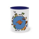 Taza bicolor - Azul oscuro - Camiseta «Cada casa és un món»