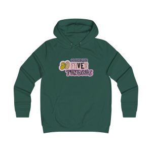Sudadera universitaria mujer - Verde botella - Camiseta «Divendres, faves tendres»