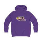 Sudadera universitaria mujer - Morado - Camiseta «Divendres, faves tendres»