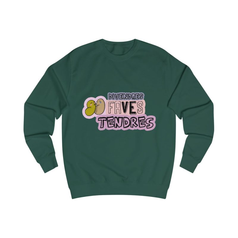 Sudadera clasica - Verde botella - Camiseta «Divendres, faves tendres» Sudadera clasica - Verde botella - Camiseta «Divendres, faves tendres»