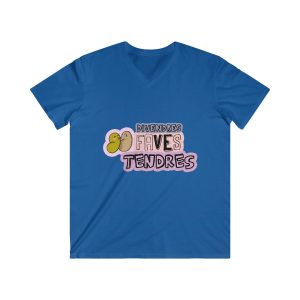 Camiseta hombre entallada cuello de pico - Azul royal - Camiseta «Divendres, faves tendres»