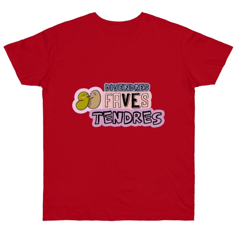Camiseta punto liso - Rojo - Camiseta «Divendres, faves tendres»