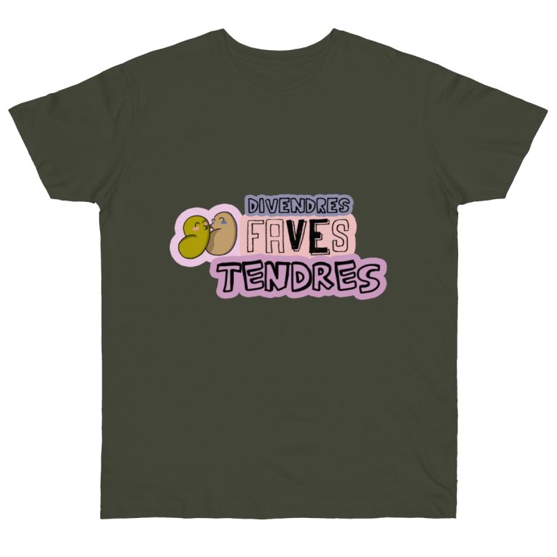 Camiseta punto liso - Caqui urbano - Camiseta «Divendres, faves tendres»