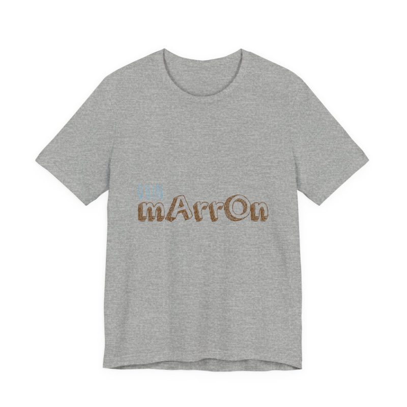 Camiseta jersey manga corta - Gris jaspeado - Camiseta «Quin marrón» Camiseta jersey manga corta - Gris jaspeado - Camiseta «Quin marrón»