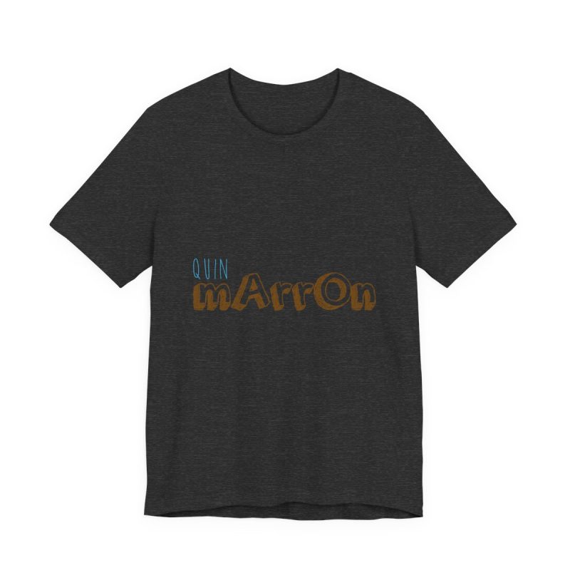 Camiseta jersey manga corta - Gris antracita jaspeado - Camiseta «Quin marrón»