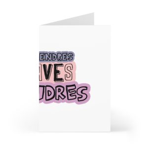 Tarjetas de felicitacion (7 uds.) - Camiseta «Divendres, faves tendres»