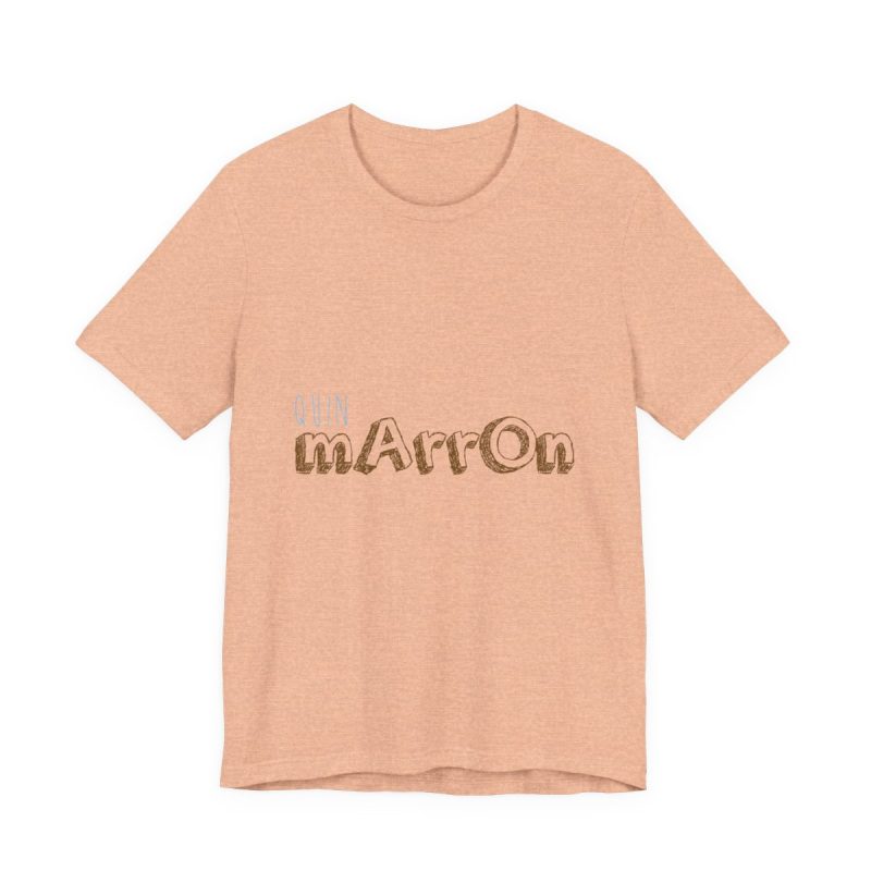 Camiseta jersey manga corta - Melocoton jaspeado - Camiseta «Quin marrón»
