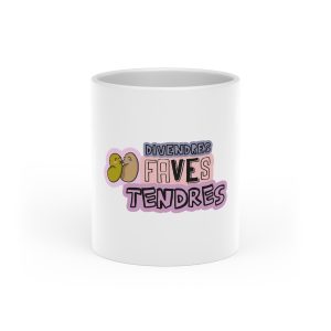 Taza con asa de corazon - Blanco - Camiseta «Divendres, faves tendres»