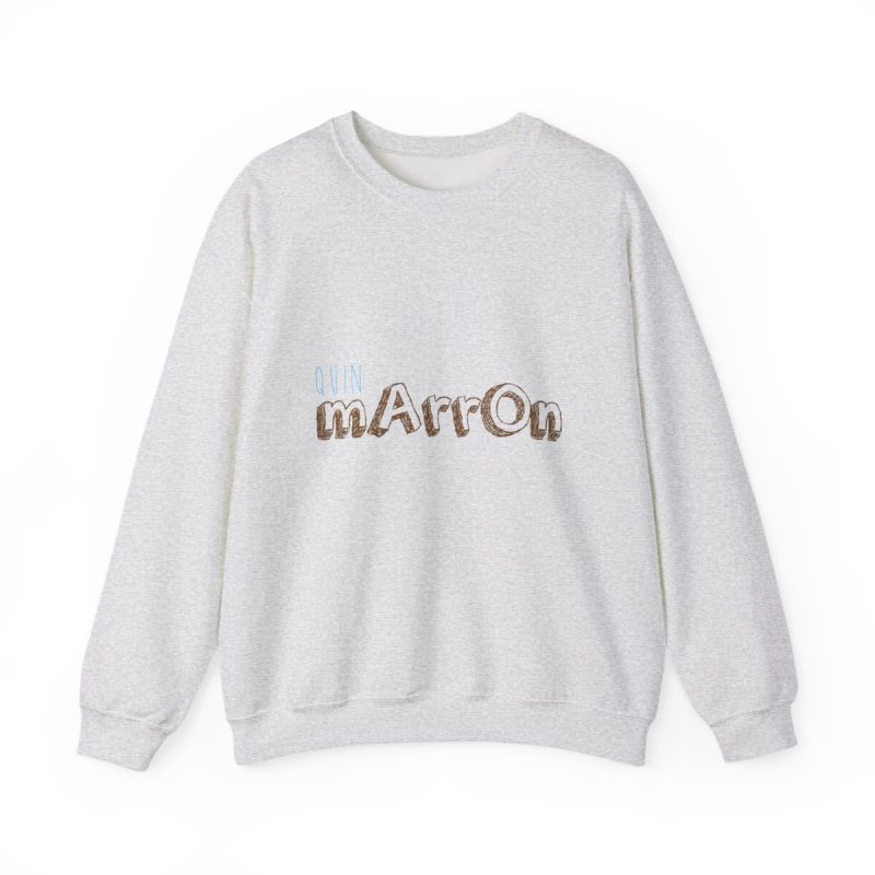 Sudadera cuello redondo - Gris ceniza - Camiseta «Quin marrón» Sudadera cuello redondo - Gris ceniza - Camiseta «Quin marrón»