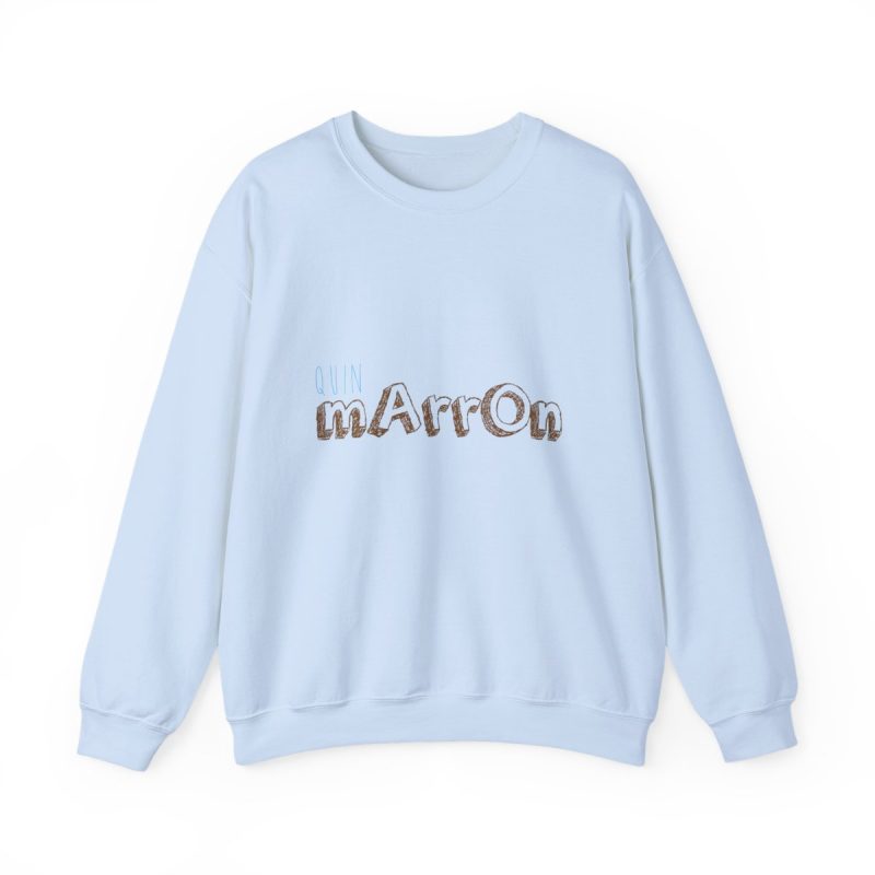Sudadera cuello redondo - Azul claro - Camiseta «Quin marrón»