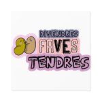 Pegatinas laminadas cuadradas - Camiseta «Divendres, faves tendres»
