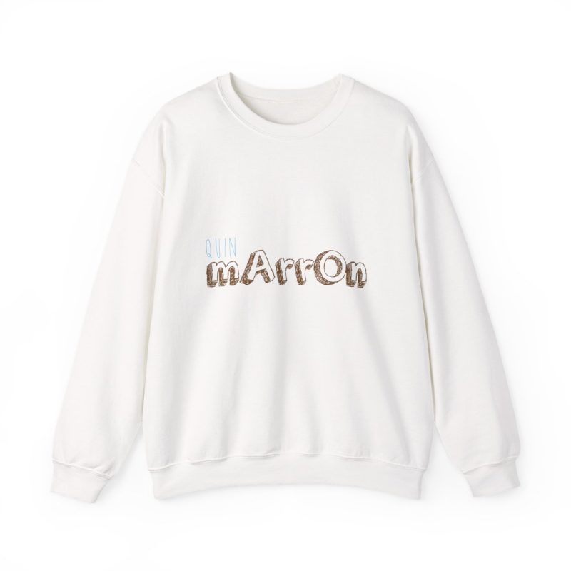 Sudadera cuello redondo - Blanco - Camiseta «Quin marrón»