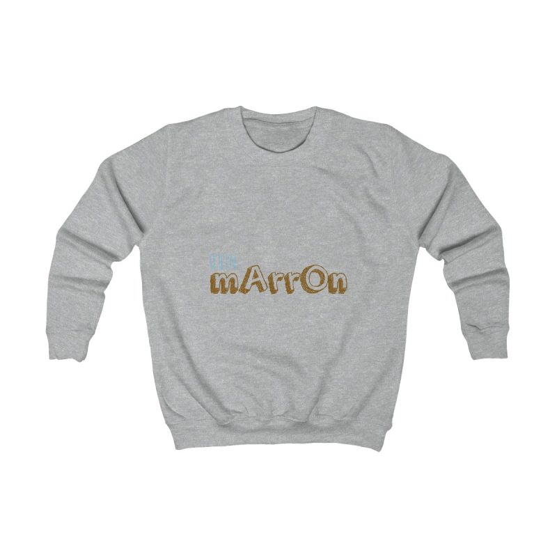 Sudadera infantil - Gris jaspeado claro - Camiseta «Quin marrón»