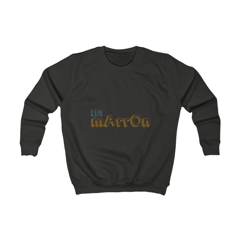 Sudadera infantil - Negro azabache - Camiseta «Quin marrón»