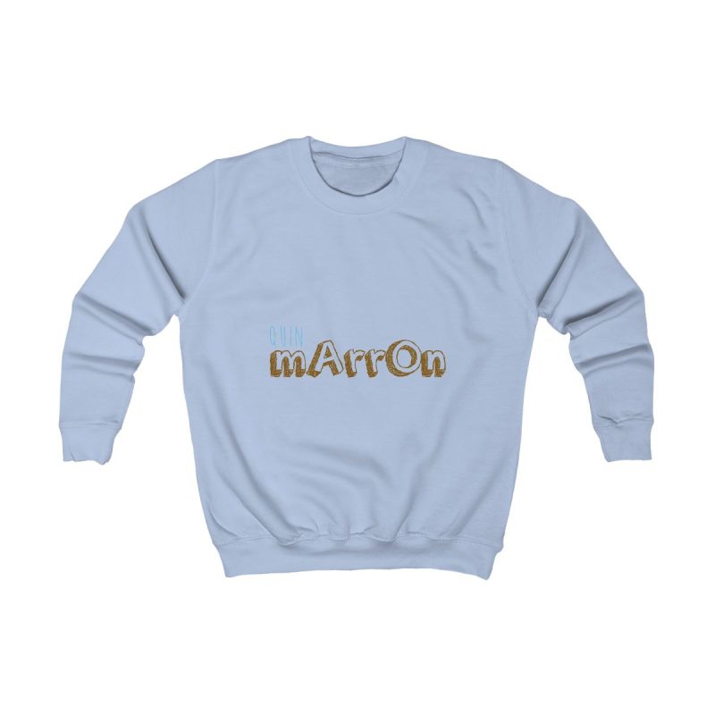 Sudadera infantil - Azul cielo - Camiseta «Quin marrón»