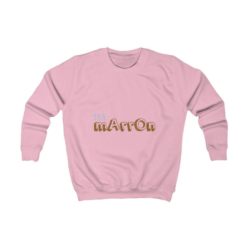 Sudadera infantil - Rosa bebe - Camiseta «Quin marrón»