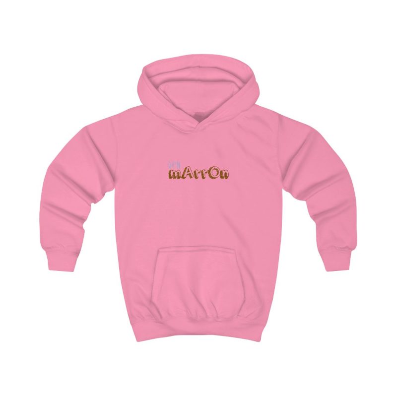 Sudadera con capucha infantil - Rosa algodon de azucar - Camiseta «Quin marrón»