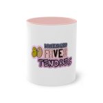 Taza bicolor - Rosa - Camiseta «Divendres, faves tendres»