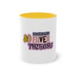 Taza bicolor - Amarillo dorado - Camiseta «Divendres, faves tendres»