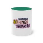 Taza bicolor - Verde oscuro - Camiseta «Divendres, faves tendres»