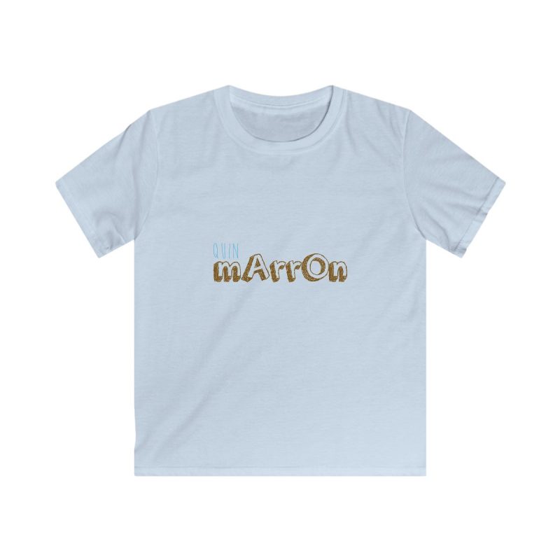 Camiseta infantil Softstyle - Azul claro - Camiseta «Quin marrón»